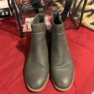 Gray booties